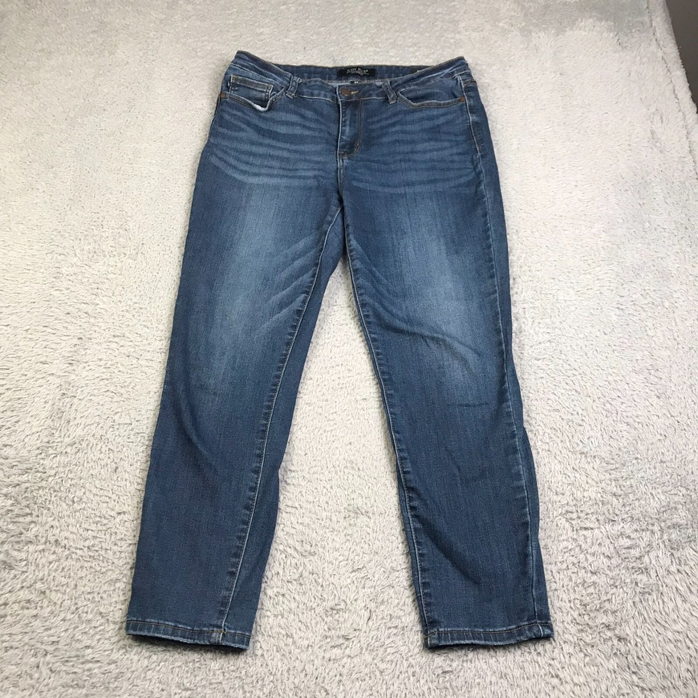 Judy Blue Jeans Womens 31 Blue Relaxed Fit Straight Mid Rise Stretch Denim